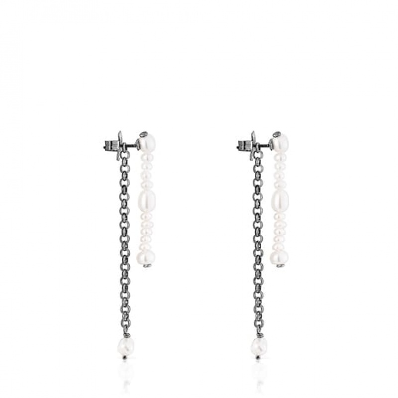 Tous Virtual Garden Long Women's Earrings Silver | NKL243671 | Usa