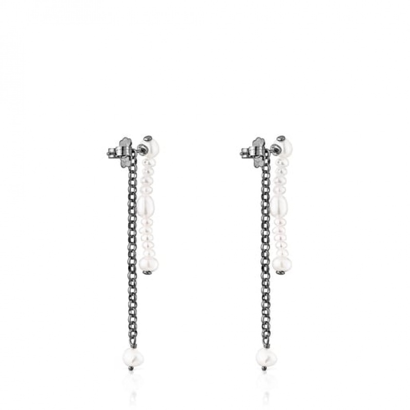 Tous Virtual Garden Long Women's Earrings Silver | NKL243671 | Usa