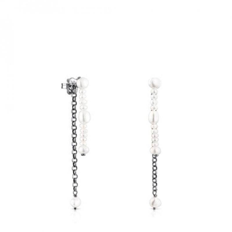 Tous Virtual Garden Long Women\'s Earrings Silver | NKL243671 | Usa