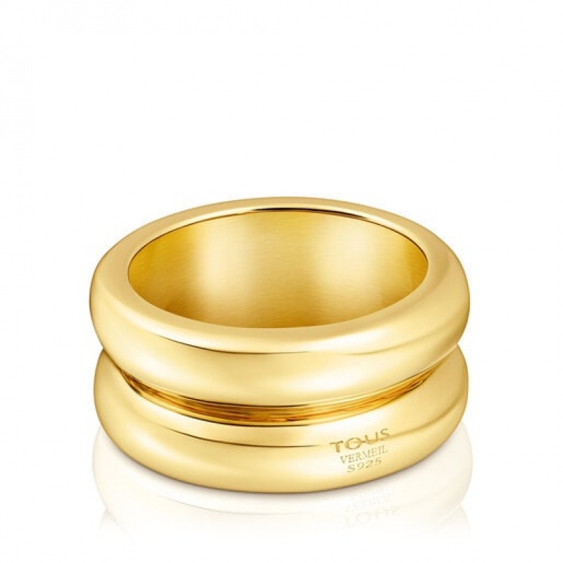 Tous Virtual Garden Medium Women's Rings 18k Gold | TOY987345 | Usa