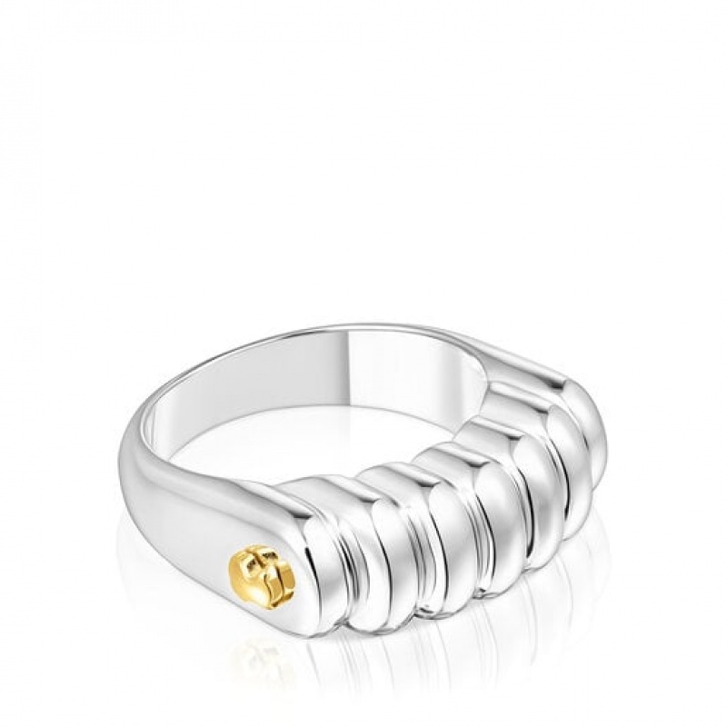 Tous Virtual Garden Medium Women's Rings 18k Gold | LKQ487196 | Usa