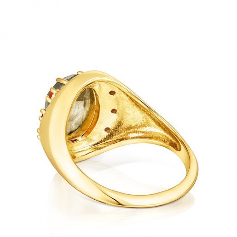 Tous Virtual Garden Signet Women's Rings 18k Gold | ORZ247860 | Usa