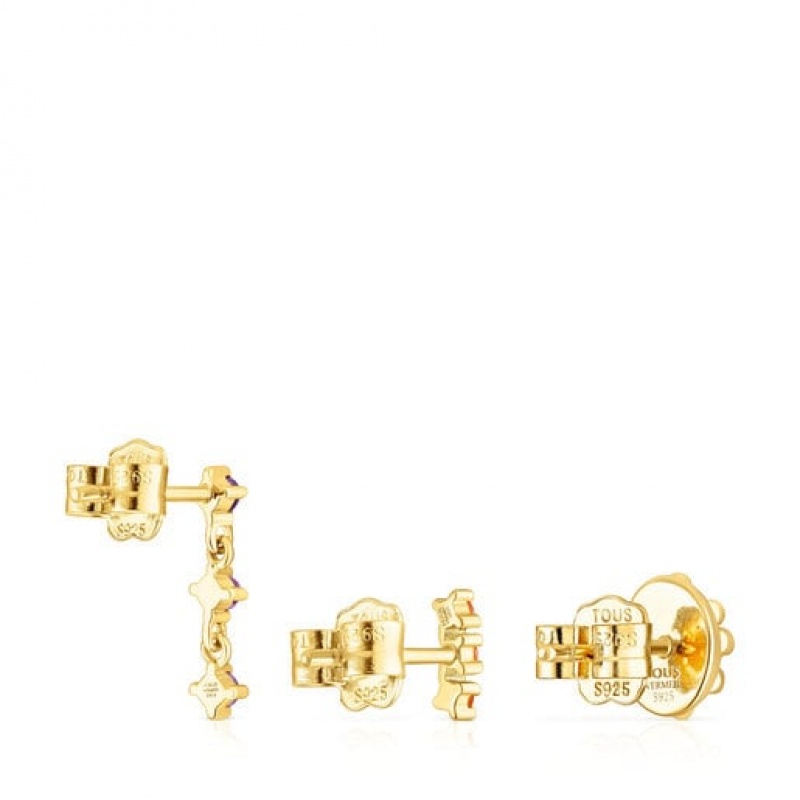 Tous Virtual Garden Small Women's Earrings 18k Gold | AVQ375041 | Usa