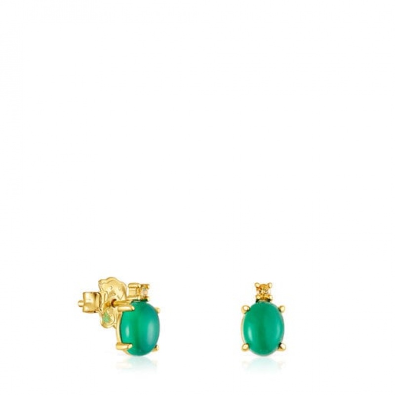 Tous Virtual Garden Small Women\'s Earrings 18k Gold | MTY179042 | Usa