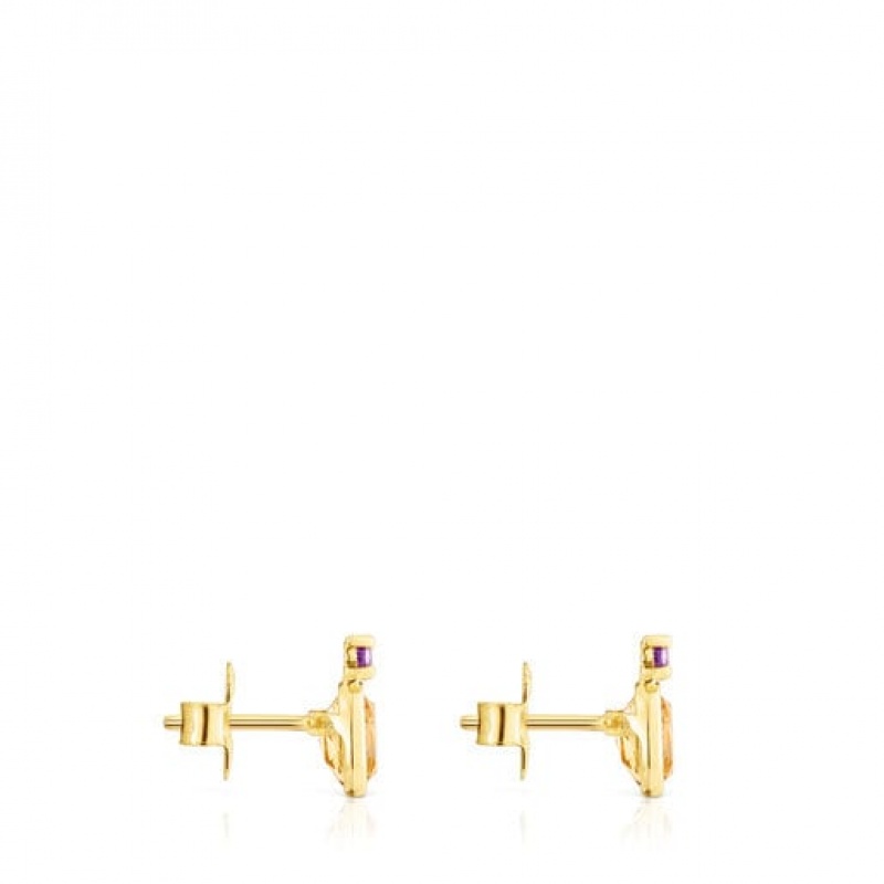 Tous Virtual Garden Small Women's Earrings 18k Gold | FYO507493 | Usa