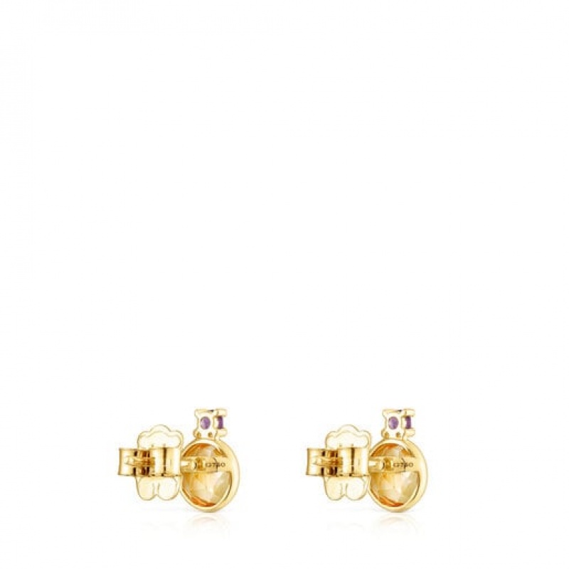 Tous Virtual Garden Small Women's Earrings 18k Gold | FYO507493 | Usa