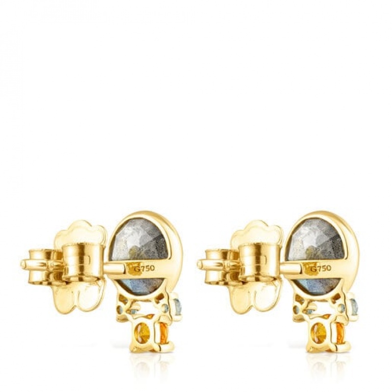 Tous Virtual Garden Small Women's Earrings 18k Gold | ESD392475 | Usa