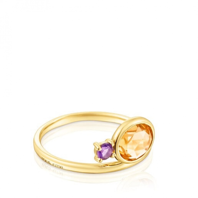 Tous Virtual Garden Small Women's Rings 18k Gold | NWQ625493 | Usa