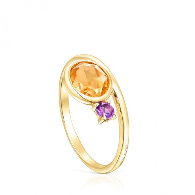 Tous Virtual Garden Small Women\'s Rings 18k Gold | NWQ625493 | Usa