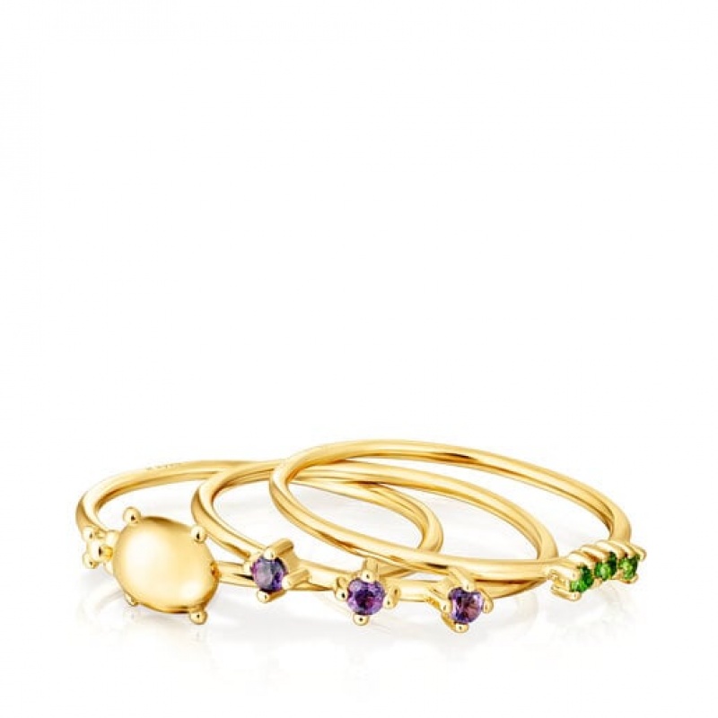 Tous Virtual Garden Small Women's Rings 18k Gold | CWB948075 | Usa