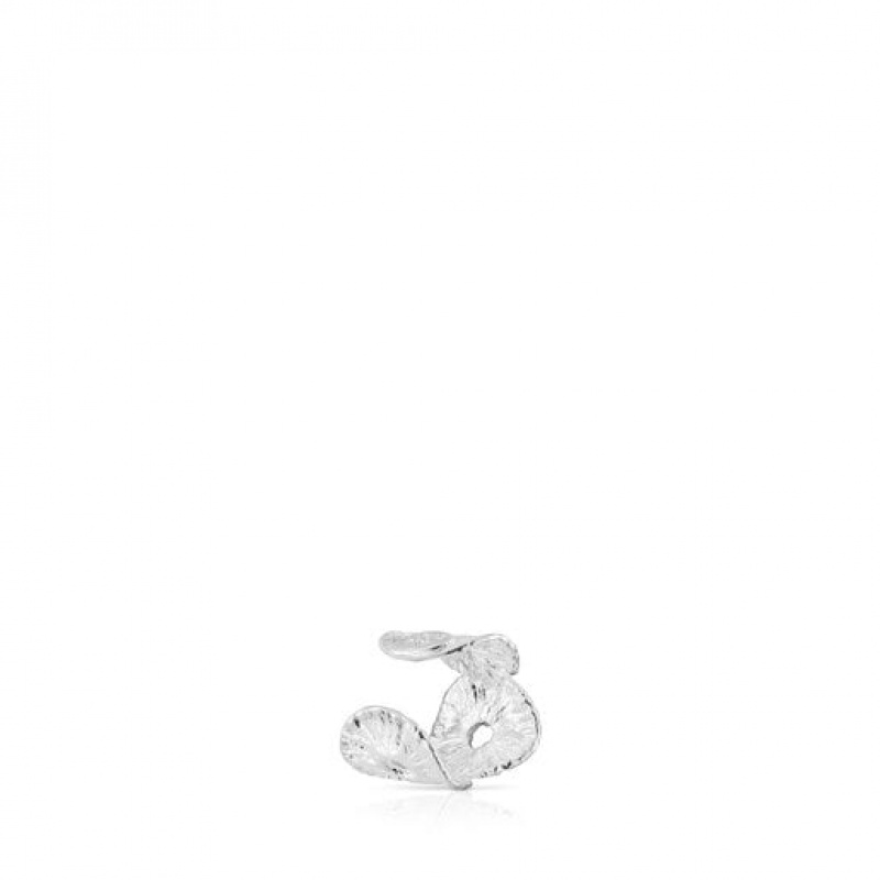 Tous Wicker Ear Cuff Women's Earrings Silver | LIQ298351 | Usa