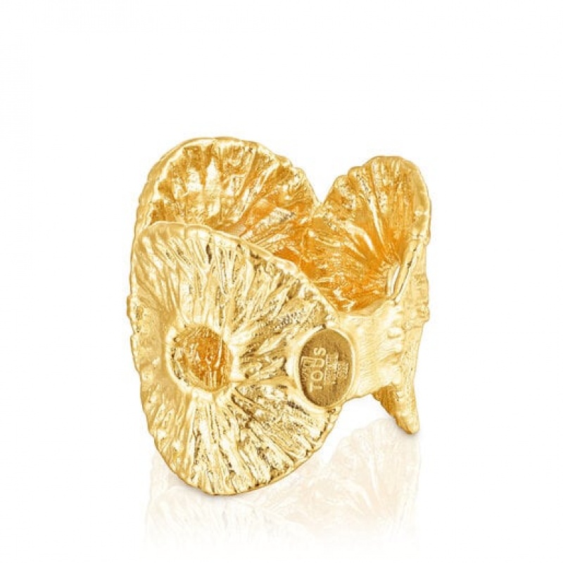 Tous Wicker Medium Women's Rings 18k Gold | RGD179403 | Usa