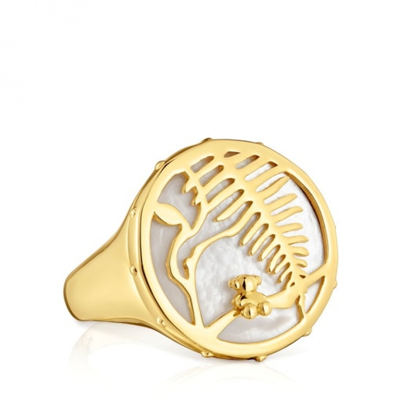 Tous Yunque Medium Women's Rings 18k Gold | KWA319527 | Usa